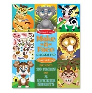 Make a Face Sticker Pad Crazy Animals Melissa and Doug