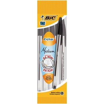 Bic Biro 5 pack Black