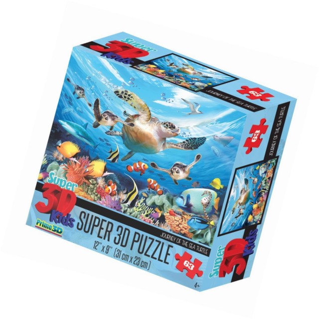 Puzzle Journey of the Sea Turtle 3D 63 pieces (Jigsaw)