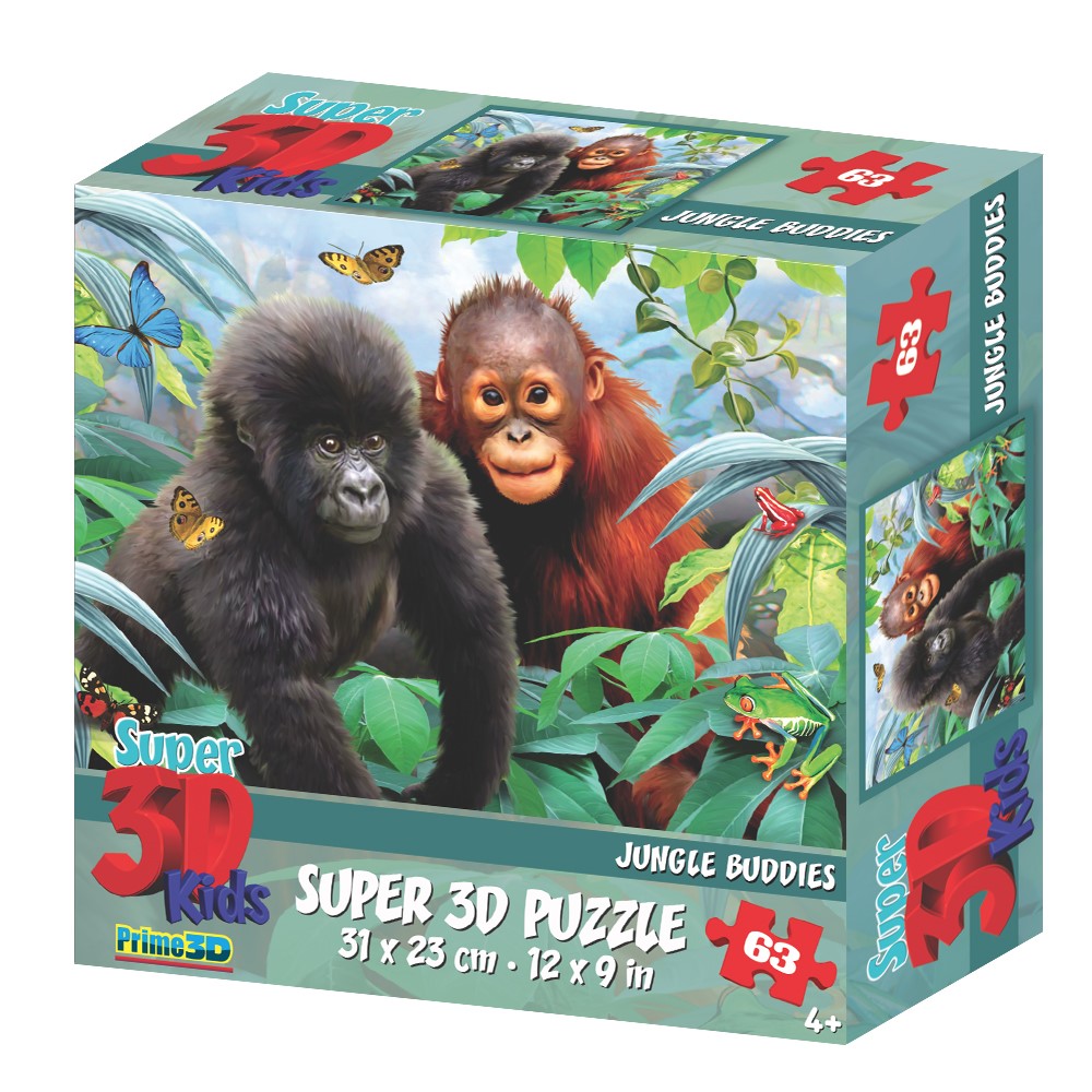 Puzzle Jungle Buddies 3D 63 pieces (Jigsaw)