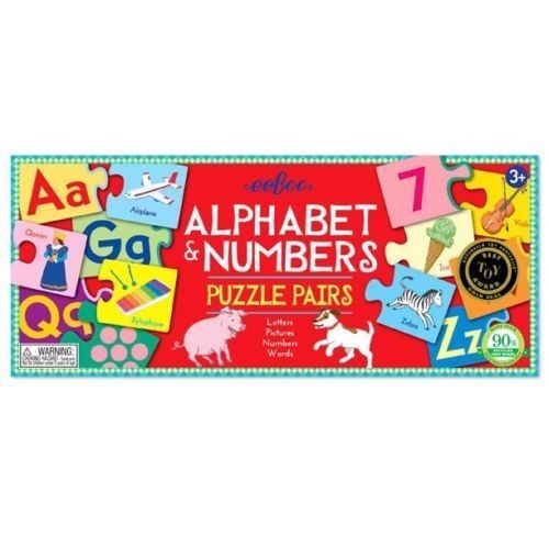 Puzzle Alphabet and Numbers Puzzle Pairs (Jigsaw)