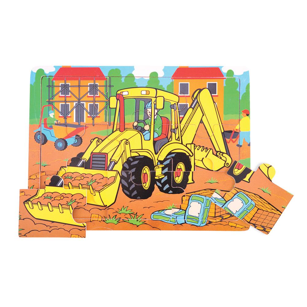 Wooden Jigsaw Digger 9 Piece