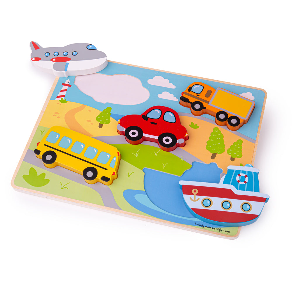 *Chunkey Lift Out Puzzle - Transport Bigjigs (Jigsaw)