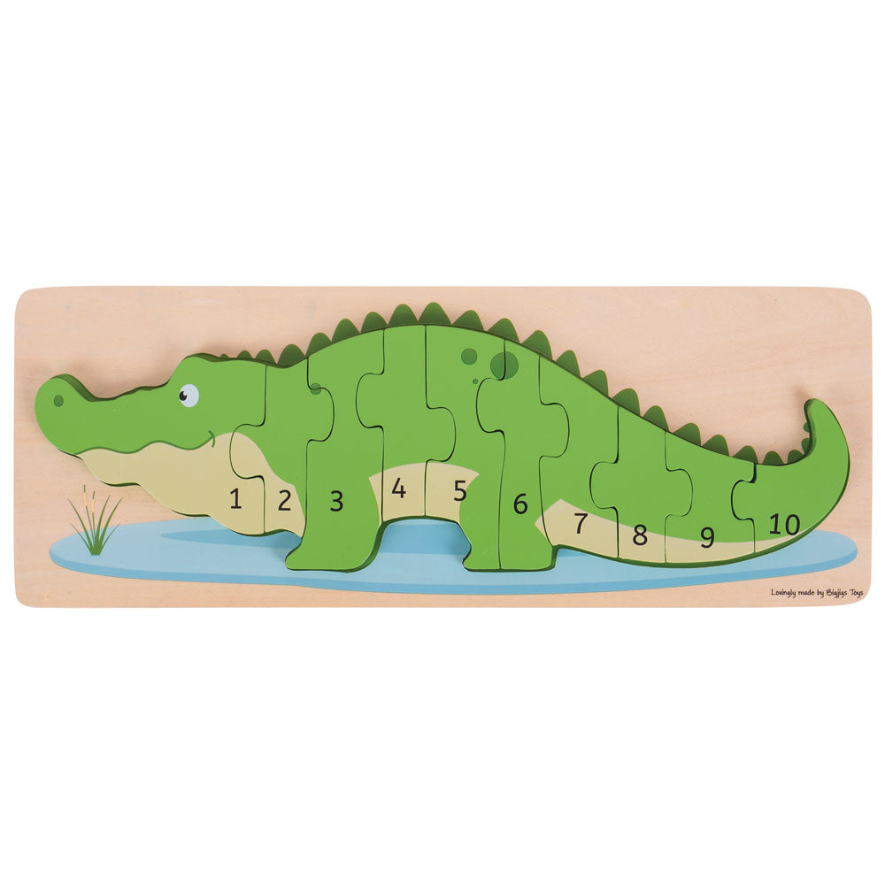 Puzzle Crocodile number 10 pce Bigjigs (Jigsaw)