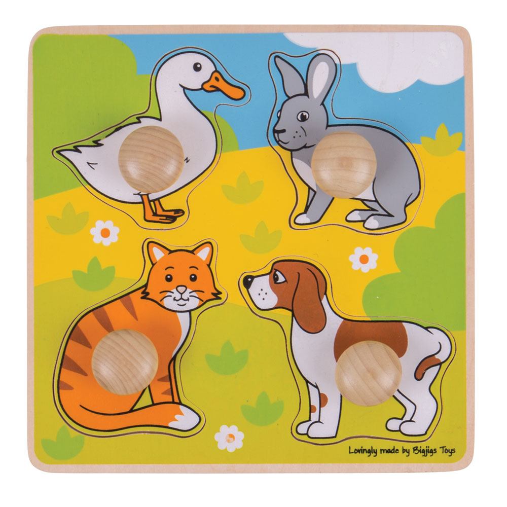 My First Peg Puzzle - Pets Bigjigs (Jigsaw)