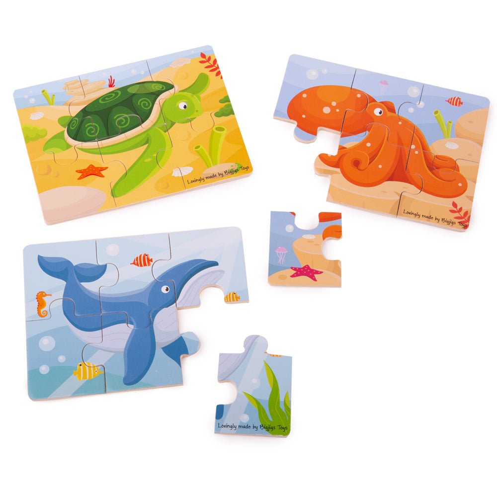 Sealife 6 Piece Puzzles Bigjigs (Jigsaw)