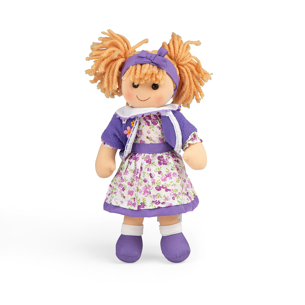 Laura-Blonde Hair\Violet Flower Dress/Purple Cardigan Bigjigs