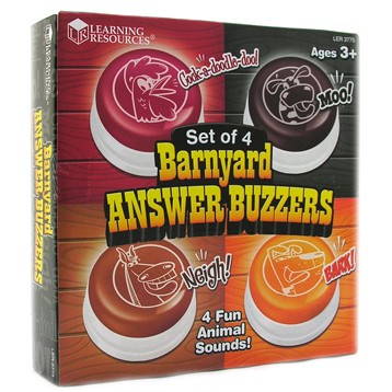 Barnyard Answer Buzzers 4pcs (Animal Buzzers) Learning Resources