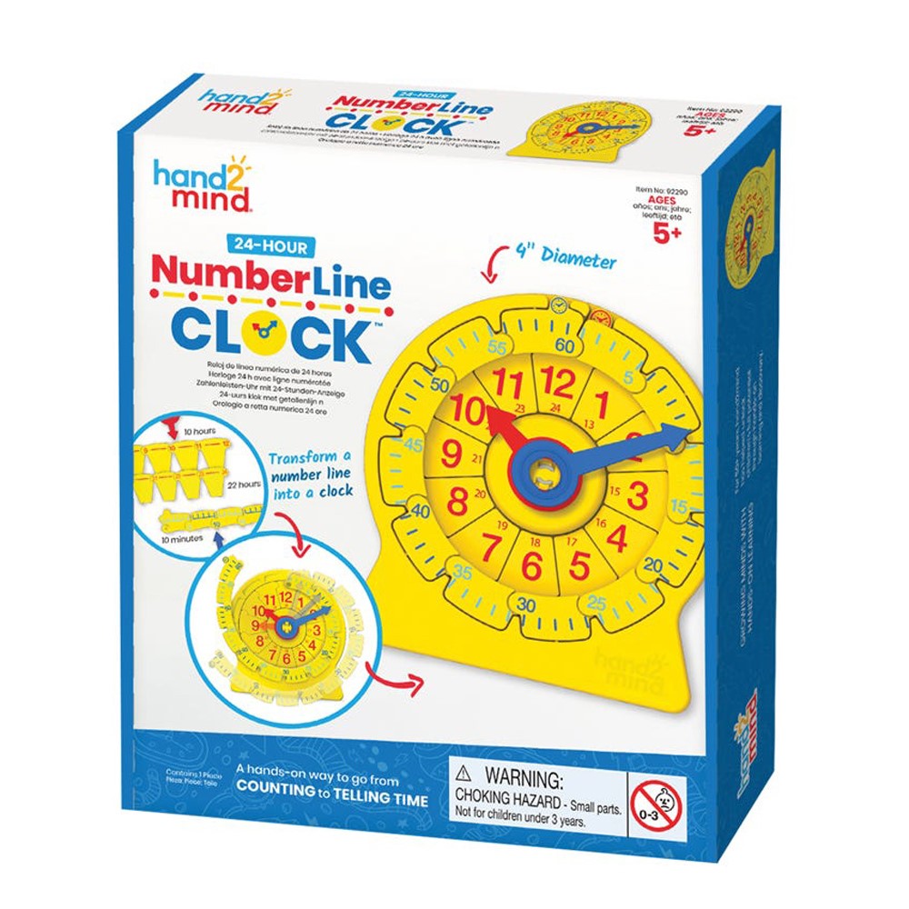 24 Hour Number Line Clock Learning Resources