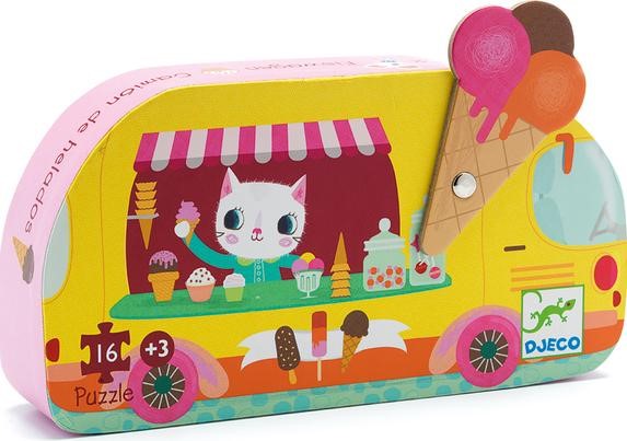 Ice Cream Truck (Silhouette Puzzle 16pcs) Djeco (Jigsaw)