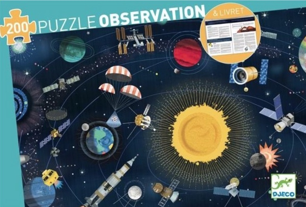 Observation Puzzle Space + Booklet 200 piece Djeco (Jigsaw)