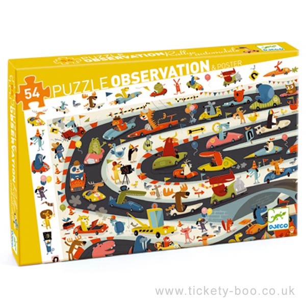 Observation Car Rally Puzzle 54pcs Djeco (Jigsaw)