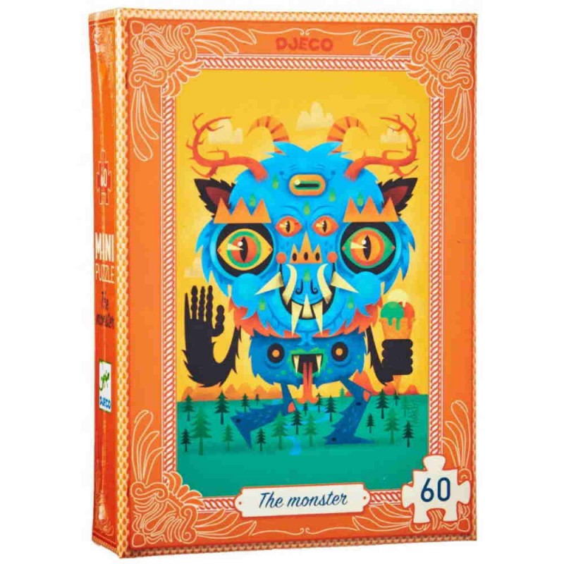 Puzzle Mini The Monster 60 pcs Djeco (Jigsaw)