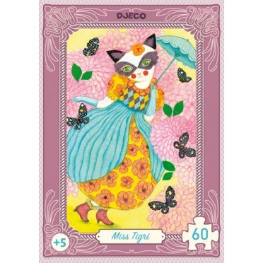 Puzzle Mini Miss Tigri 60 pcs Djeco (Jigsaw)