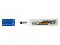 Whiteboard Marker Blue Chisel Metal Velleda