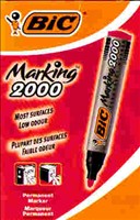 Permanent Marker Red Round 2000 Bic