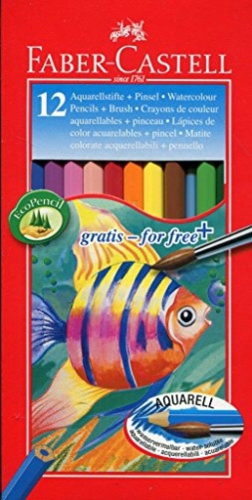 WATERCOLOUR PENCILS 12 PK FABER CASTELL