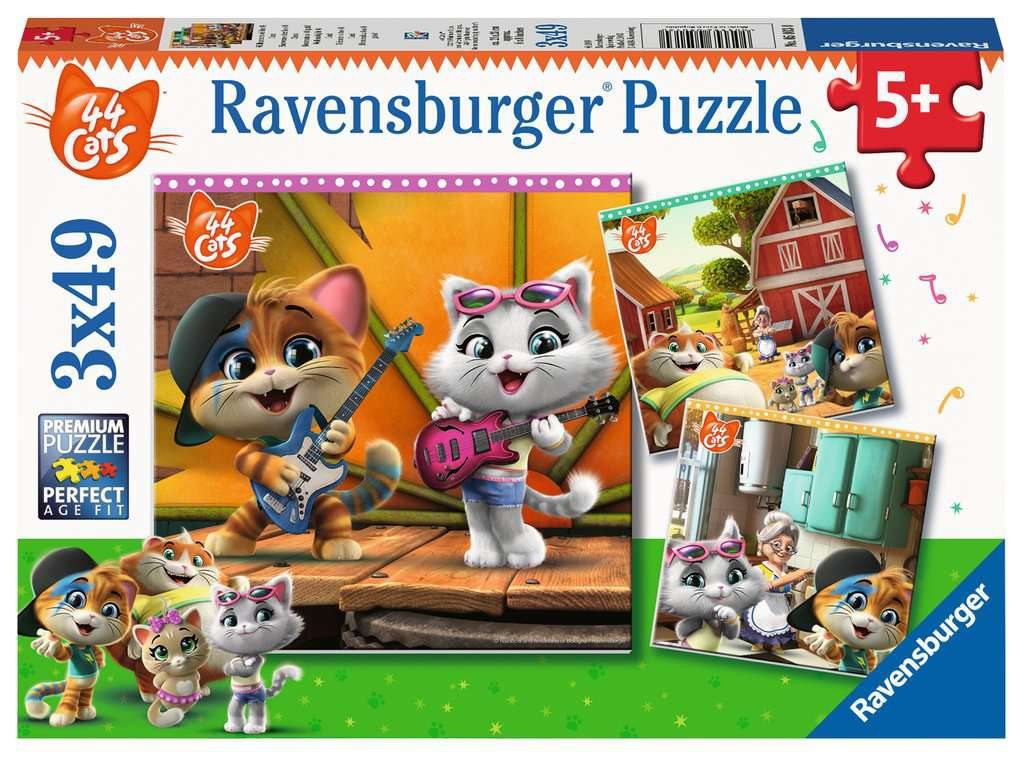 Puzzle 44 Cats (3x49pcs)