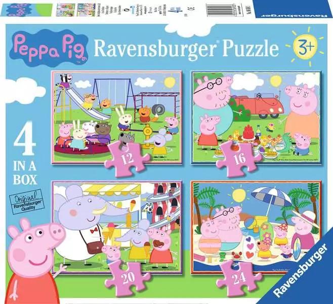 Puzzle Peppa Pig Fun Days Out 4 in a box Ravensburger (Jigsaw)