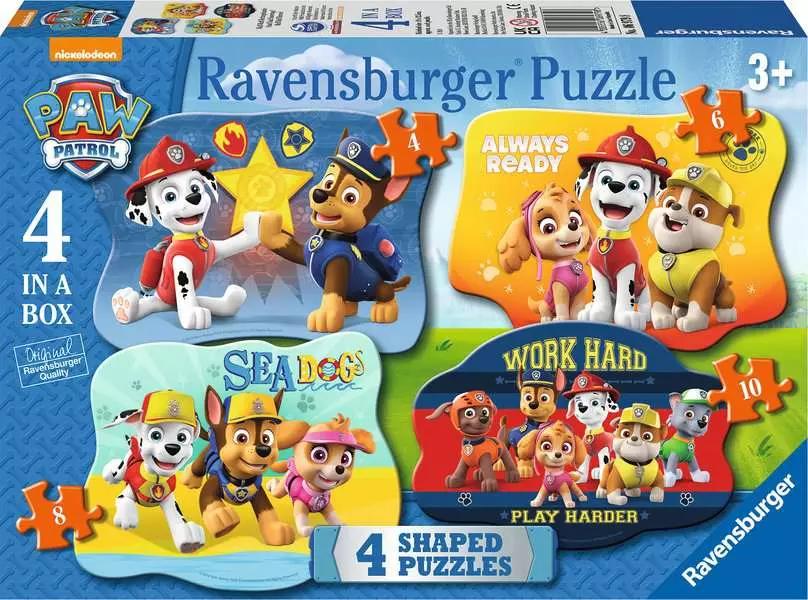 Puzzle Paw Patrol 4 Shaped Ravensburger (Jigsaw)