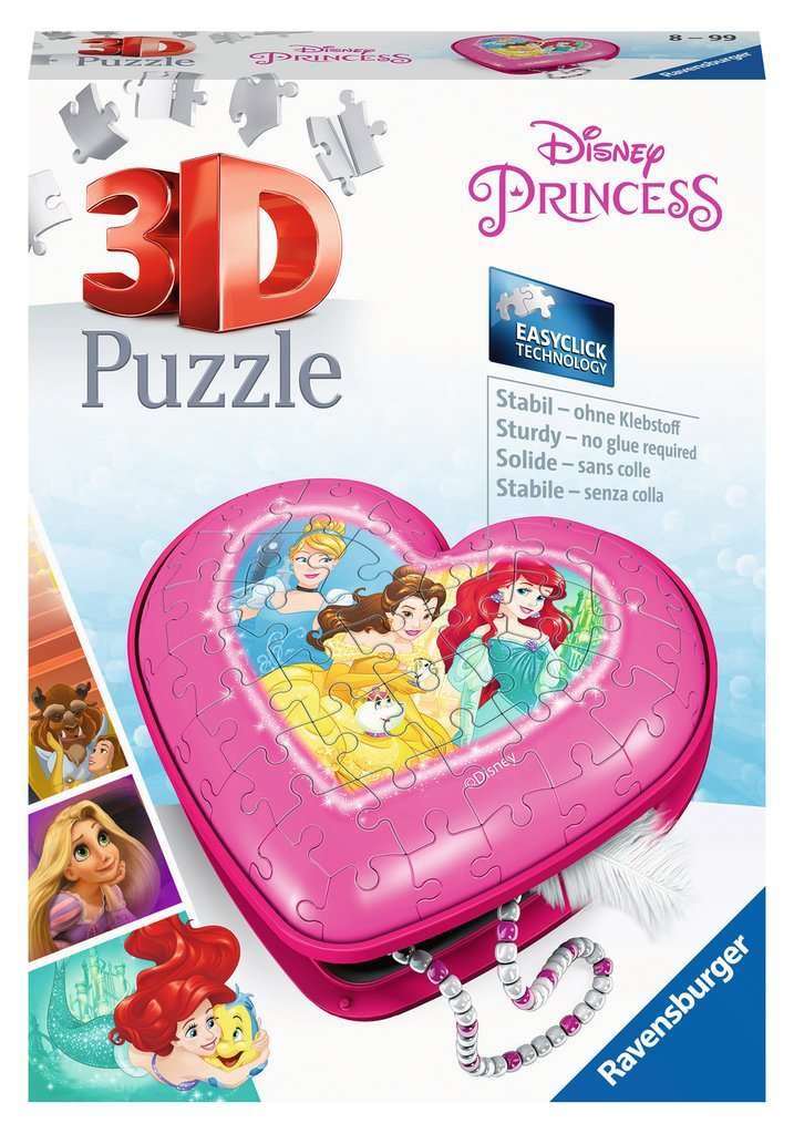 Puzzle 3D Heart Box Disney Princess