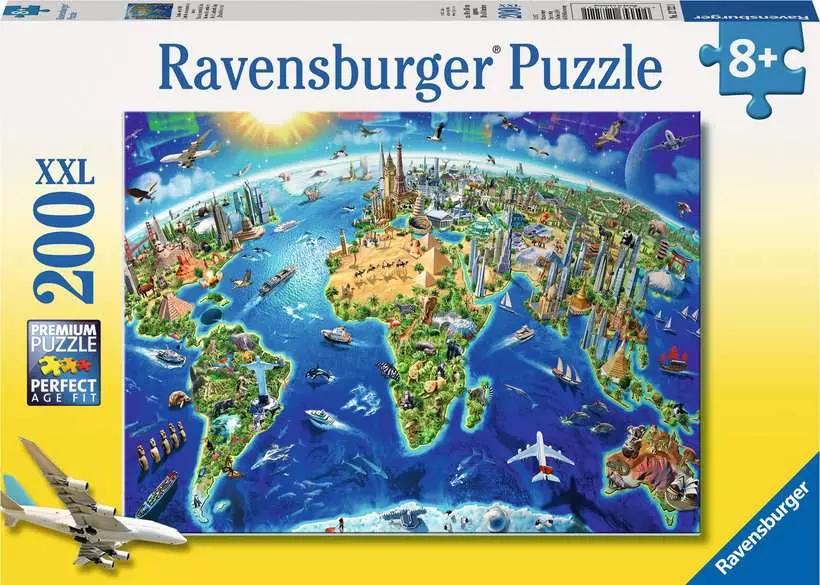 Puzzle World Landmarks Map XXL 200pcs