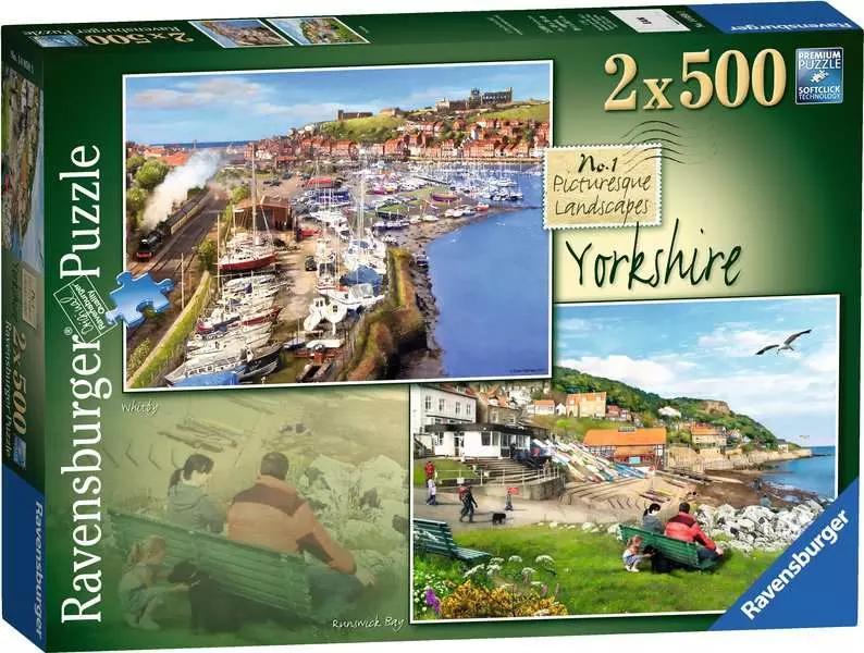 Puzzle Picturesque Yorkshire 2x500pcs (Whitby AND Runswick Bay)