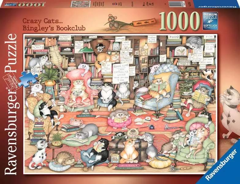 Puzzle Crazy Cats....Bingley's Bookclub 1000pcs Rasvensburger