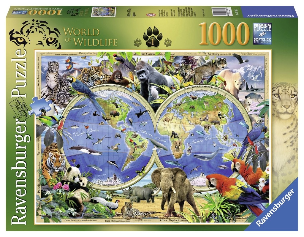 Puzzle 1000pcs World Of Wildlife Ravensburger (Jigsaw)