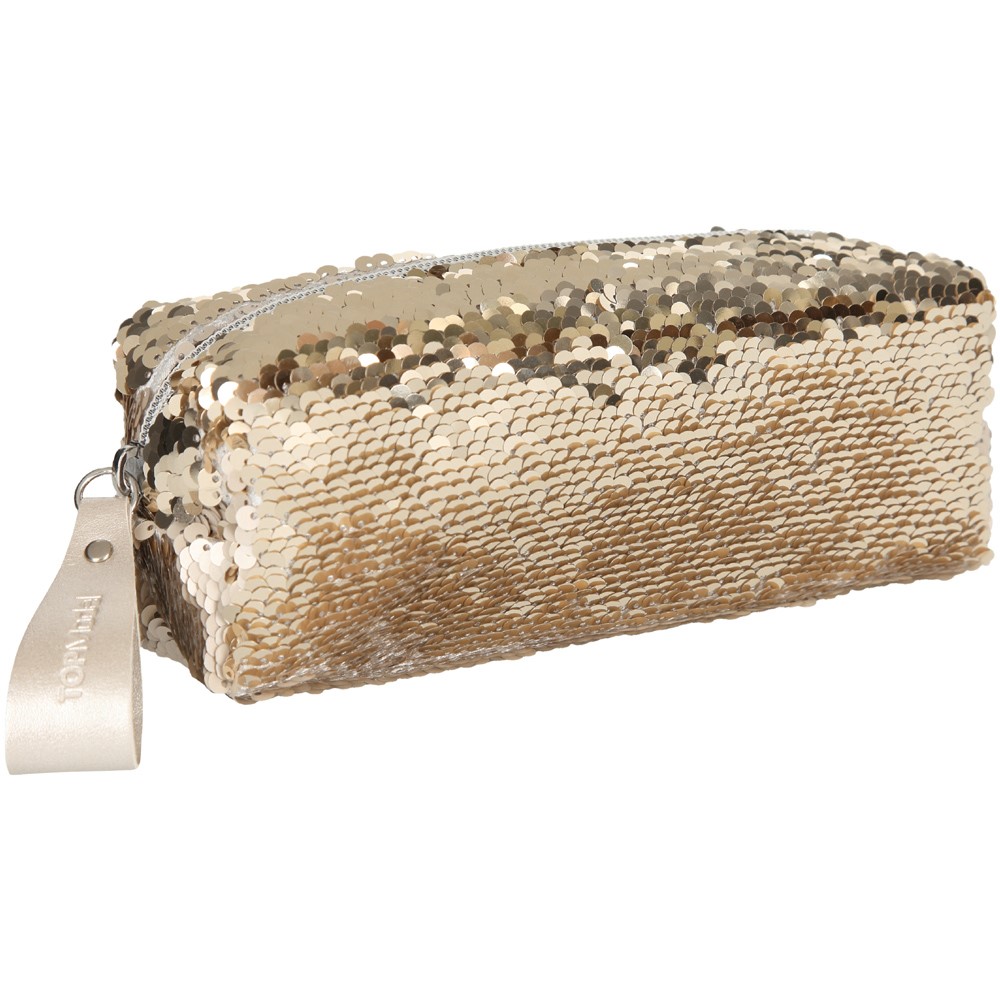 Pencil Case Sequins Gold Top Model