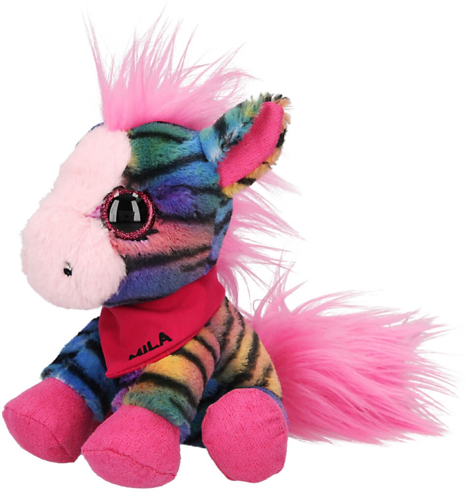 Snukis Plush Rainbow Zebra