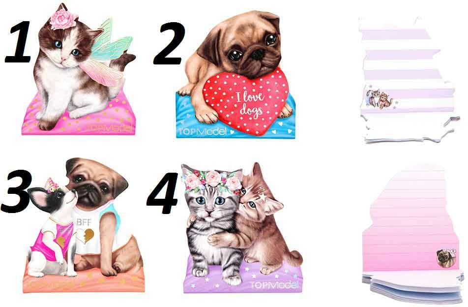 Top Model Kitty and Doggy Memo Pad