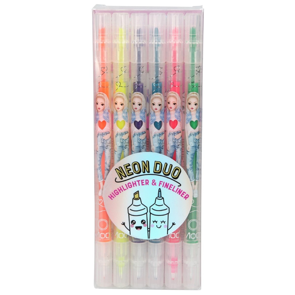 Top Model Neon Duo Highligher and Fineliner Pens