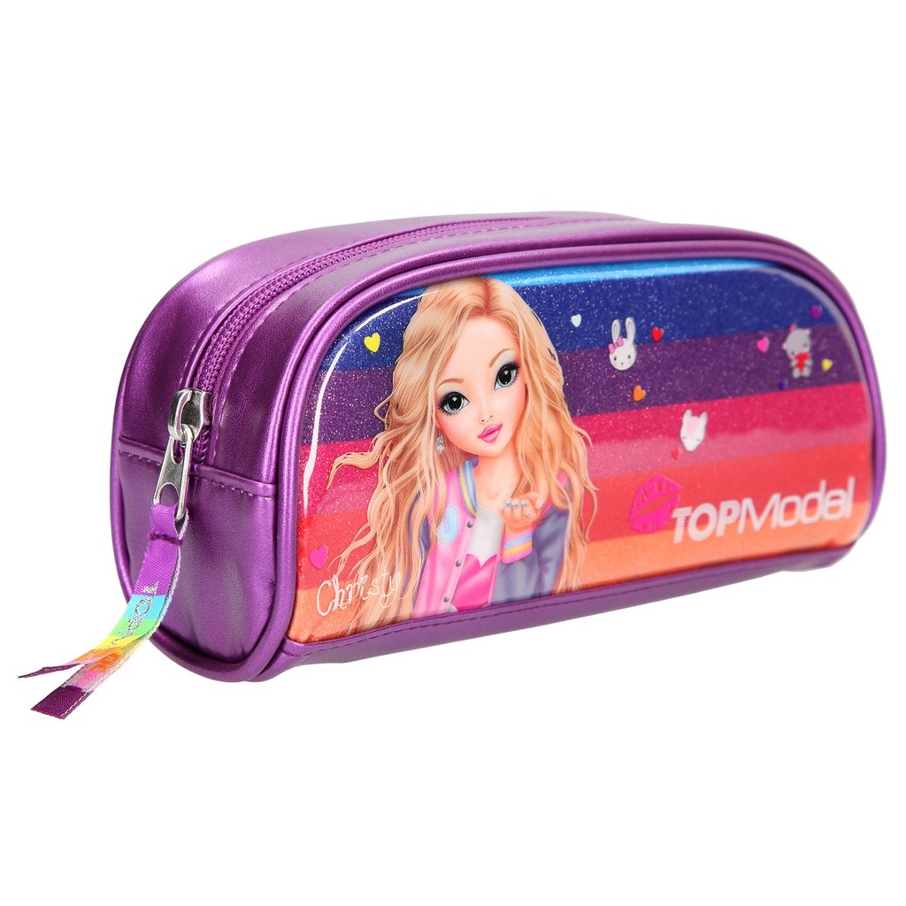 TopModel Pencil Case Tube Friends Purple