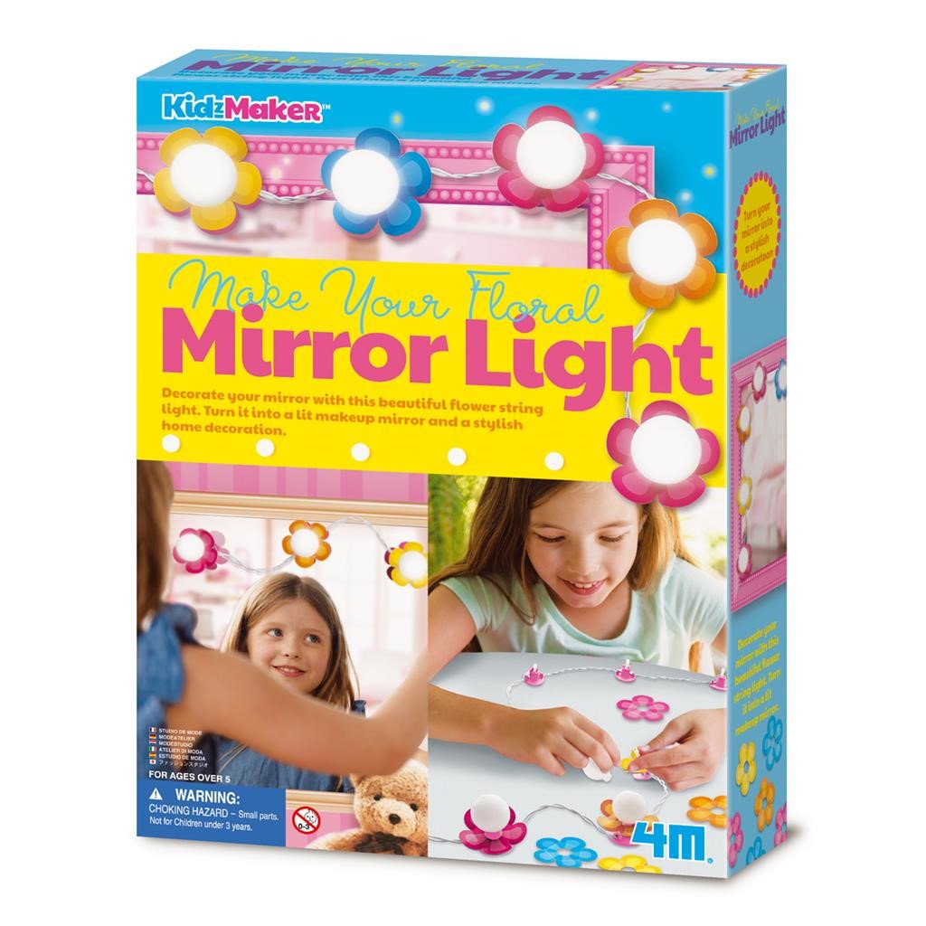 Make Your Own Floral Mirror Light