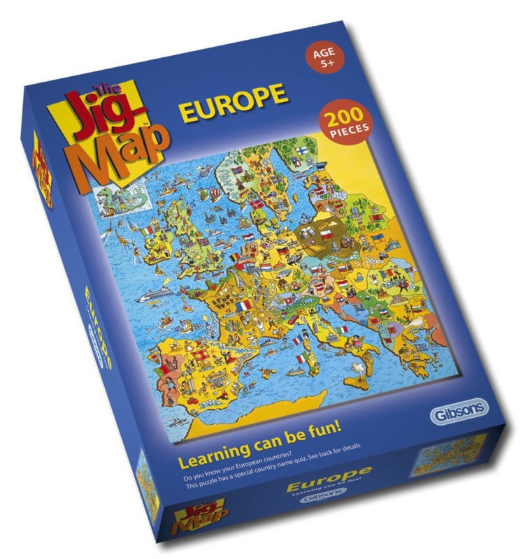 Puzzle Jigmap Europe 250pc (Jigsaw)