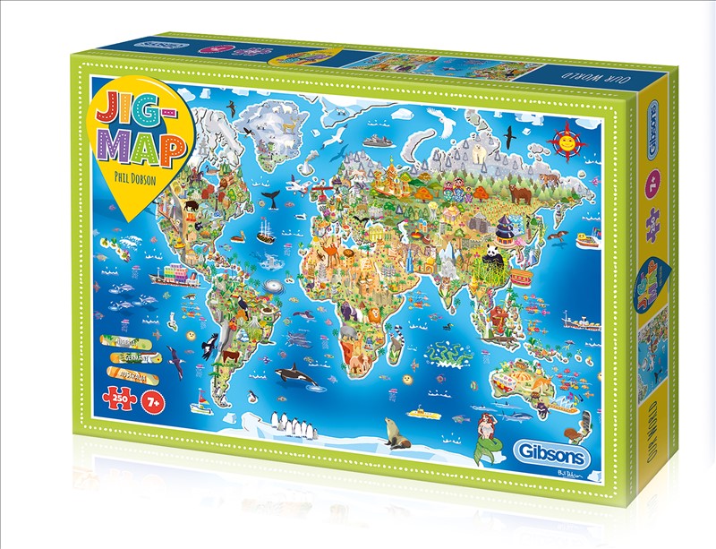 Puzzle 250 Pc Jigmap World Gibsons (Jigsaw)