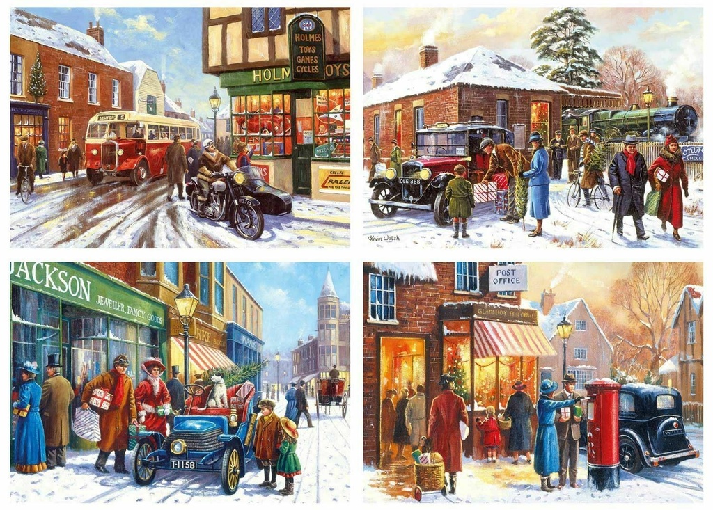 Jigsaw Puzzle Winter About Town 4 by 500 Piece