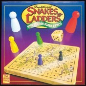 Snakes and Ladders (Traditional Board and Pieces)