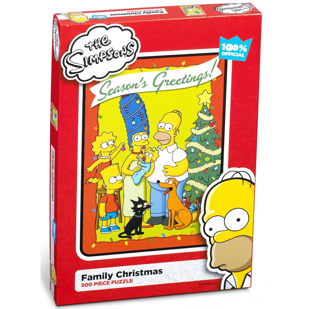 Family Christmas (Simpsons Family Christmas) (500 Piece Jigsaw)