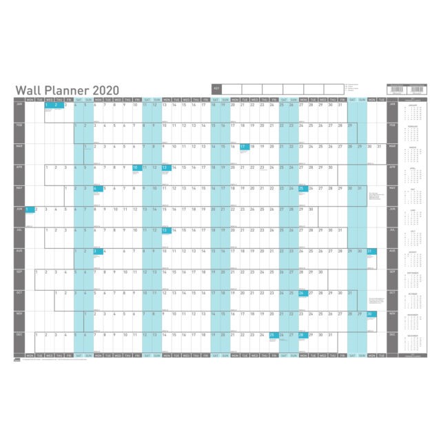 Wall Planner 2020 Unmounted