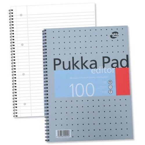 Pukka Pad A4 Editor 100pg Metallic