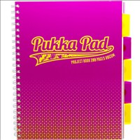 Pukka Pad A4 200pg 80gsm Halftone Project Book (Pink)