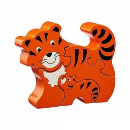 [5060053220225] Tiger and Cub Natural Wood Jigsaw Lanka Kade