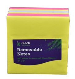 [5099073013012] Removeable Notes 3' x 3' 450 Neon sheets Supreme