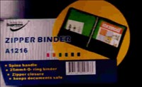 [5391505557133] ZIPPER BINDER A4 4 RING WITH POCKET SUPR