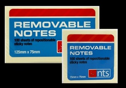 [5391514480064] Removable Notes 50mmx40mm 3pk NTS