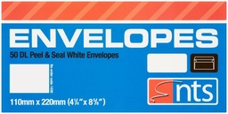 [5391514480569] Envelope DL 50pk White NTS