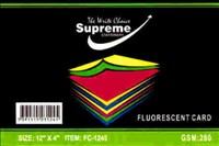 [5391515231245] CARD FLUORESCENT 12X4 50PK SUPREME