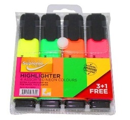 [5391515239890] Highlighter 4pk HL4-9890 Supreme